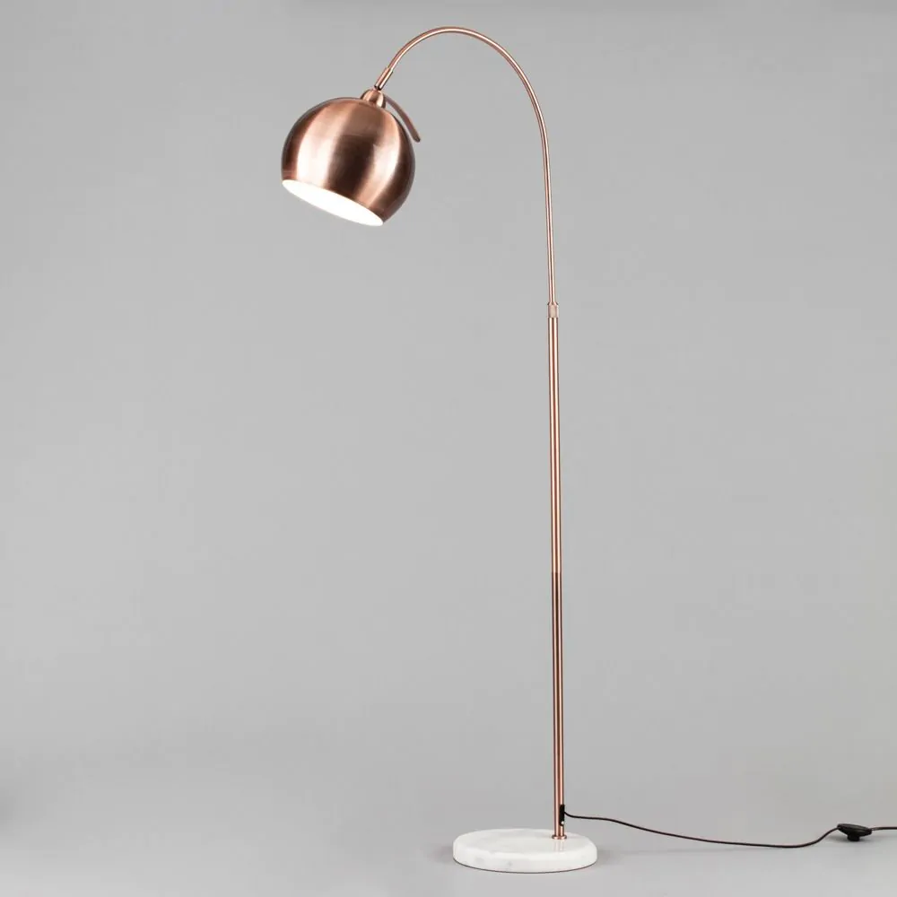 Benson Curved Floor Lamp, Copper - Image 3