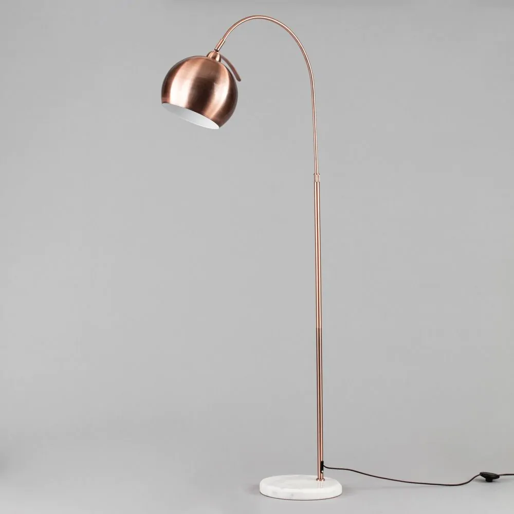 Benson Curved Floor Lamp, Copper - Image 4
