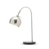 Benson Curved Table Lamp, Satin Nickel