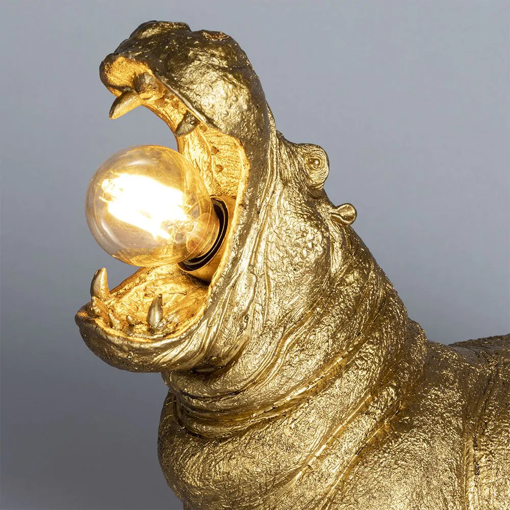 Bernard Hippo Table Lamp, Matte Gold - Image 5