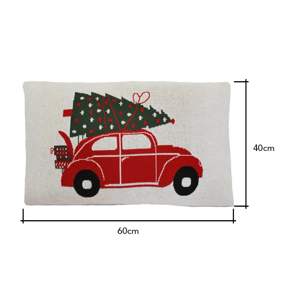 Christmas Tree On Car Cushion, Natural - Image 4