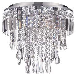 Bresna Flush Ceiling Light, Chrome