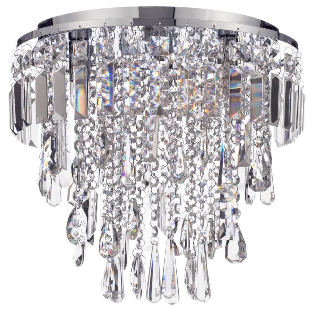 Bresna Flush Ceiling Light, Chrome