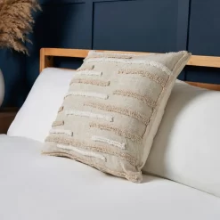 Broken Stripe Cushion, Natural