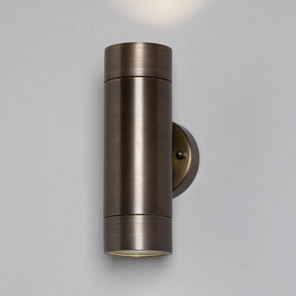 Bruce Solid Brass Outdoor Up & Down Wall Light, Antique Bronze - Image 3