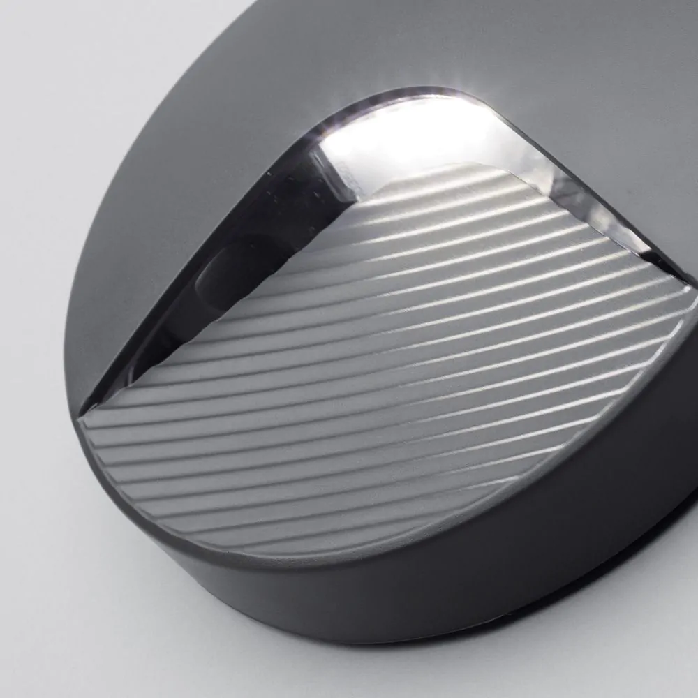 Burray LED Round Surface Brick Wall Light, Anthracite - Image 5