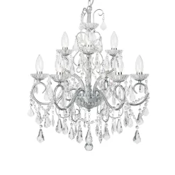 Daphne 9 Light Bathroom Ceiling Pendant, Chrome