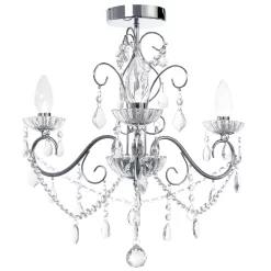 Daphne 3 Light Bathroom Chandelier, Chrome