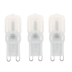 3 Pack Of 2 Watt G9 LED Capsule Lamps 4000K, Cool White