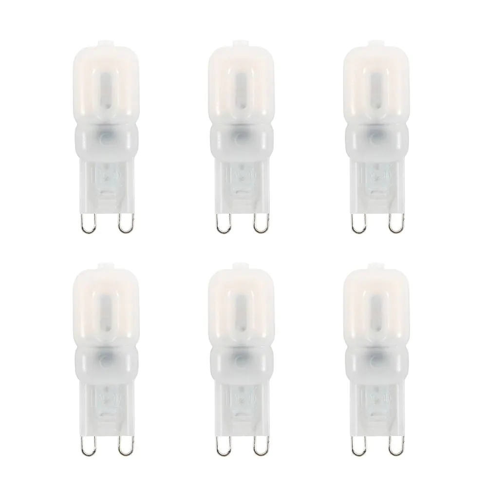 6 Pack Of 2.5 Watt G9 LED Capsule Lamps 3000K, Warm White