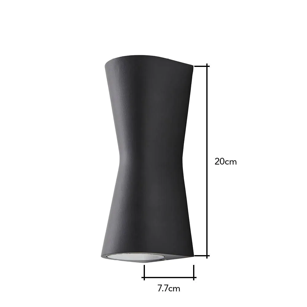 Melby Outdoor Egg Timer Style LED Up And Down Wall Light, Anthracite - Image 6