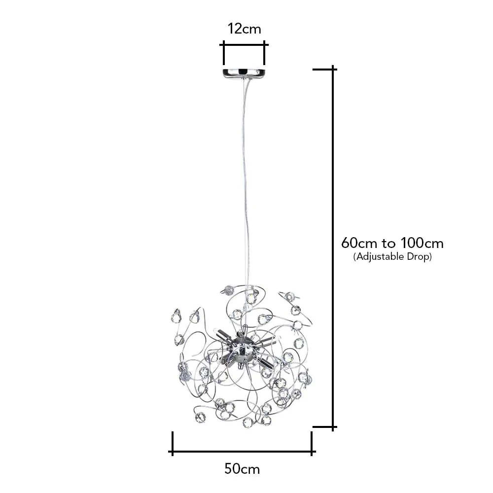 Lila Sputnik Ceiling Light, Chrome - Image 8