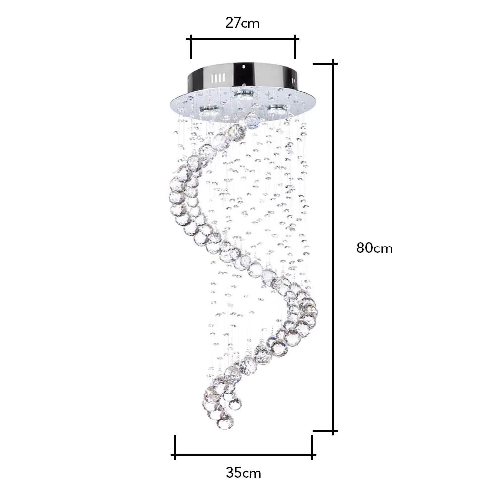 Abyss Flush Ceiling Light, Chrome - Image 6