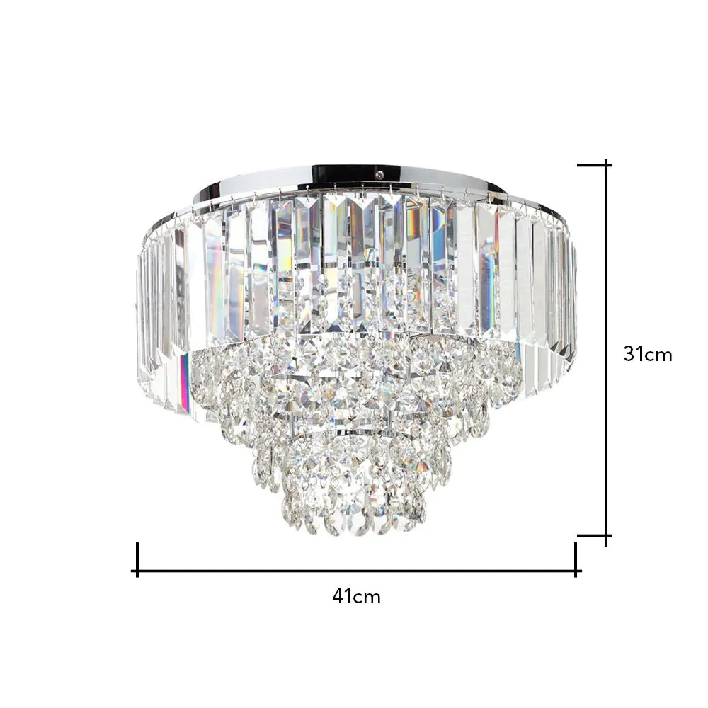 Paladina Flush Ceiling Light, Chrome - Image 7