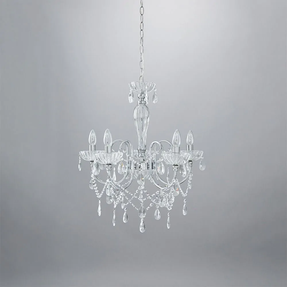 Edith Chandelier, Chrome - Image 6