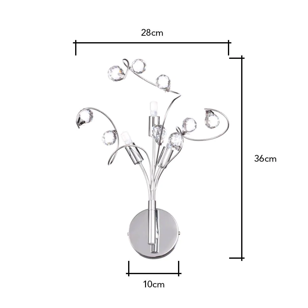 Lila Wall Light, Chrome - Image 6