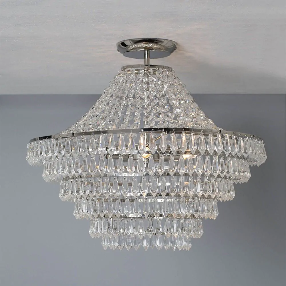 Ivy Flush Ceiling Light, Chrome - Image 2