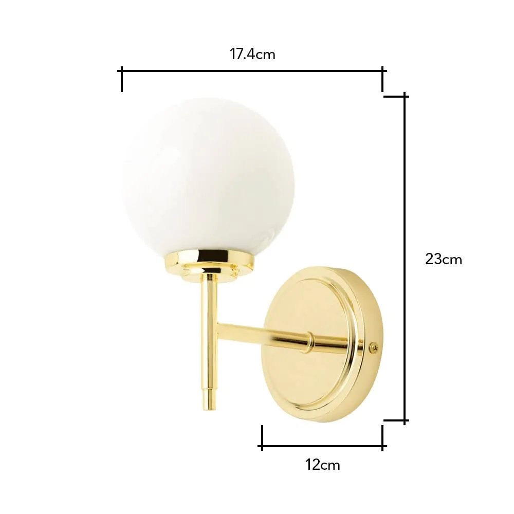 Douro Bathroom Wall Light, Brass - Image 7