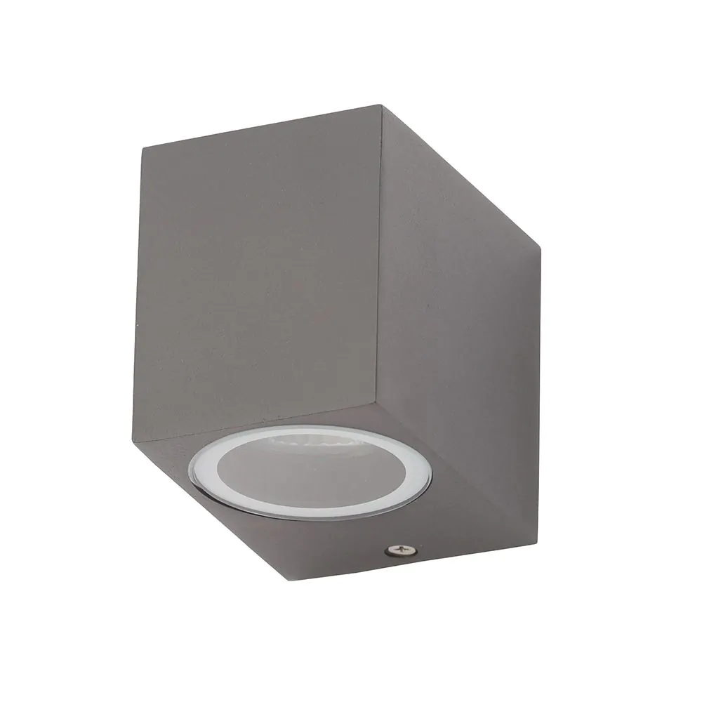 Etna Outdoor Square Wall Down Light, Anthracite