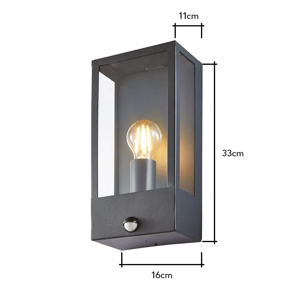 Wallace Outdoor Wall Light With PIR Sensor, Anthracite - Image 6
