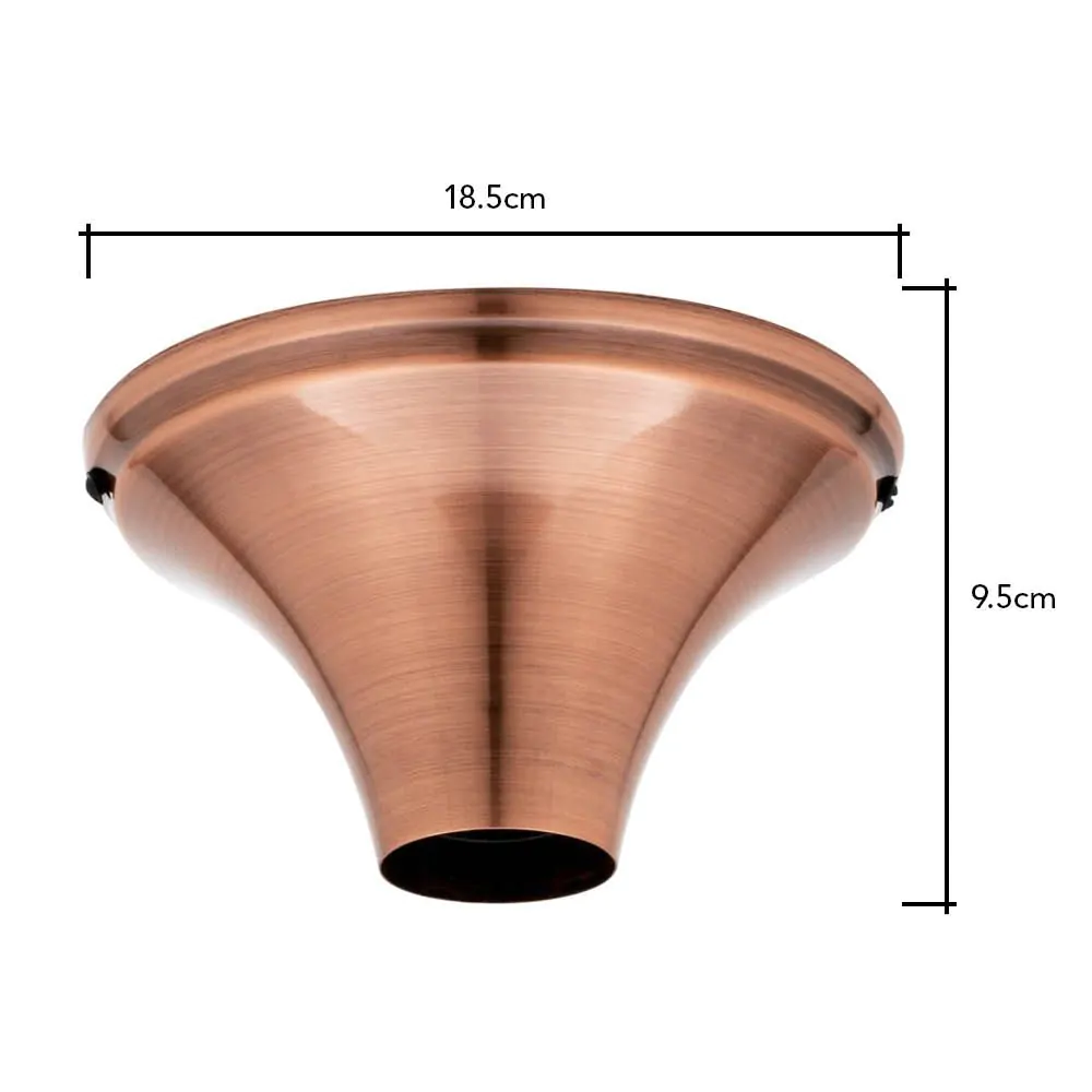 Carrie Ceiling Rose For E27 Lamps, Antique Copper - Image 7