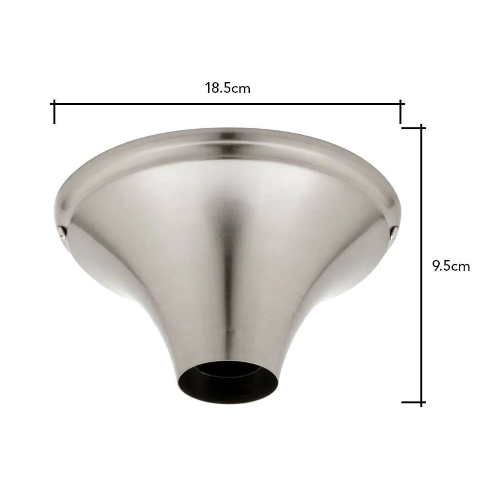 Carrie Ceiling Rose For E27 Lamps, Satin Nickel - Image 7