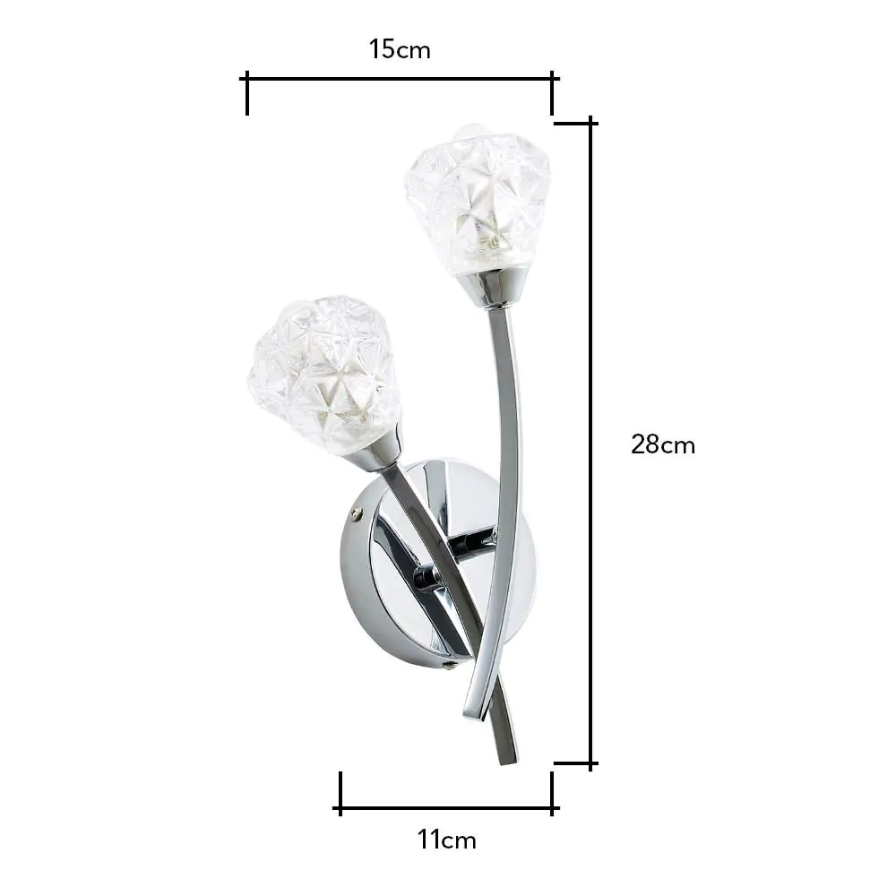 Eliza Bathroom Wall Light, Chrome - Image 6