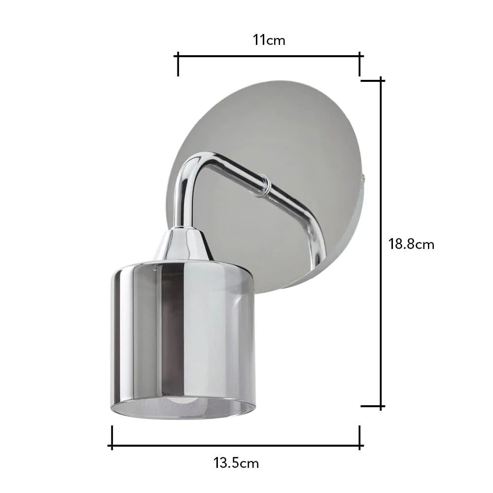 Noah Bathroom Wall Light, Chrome - Image 6