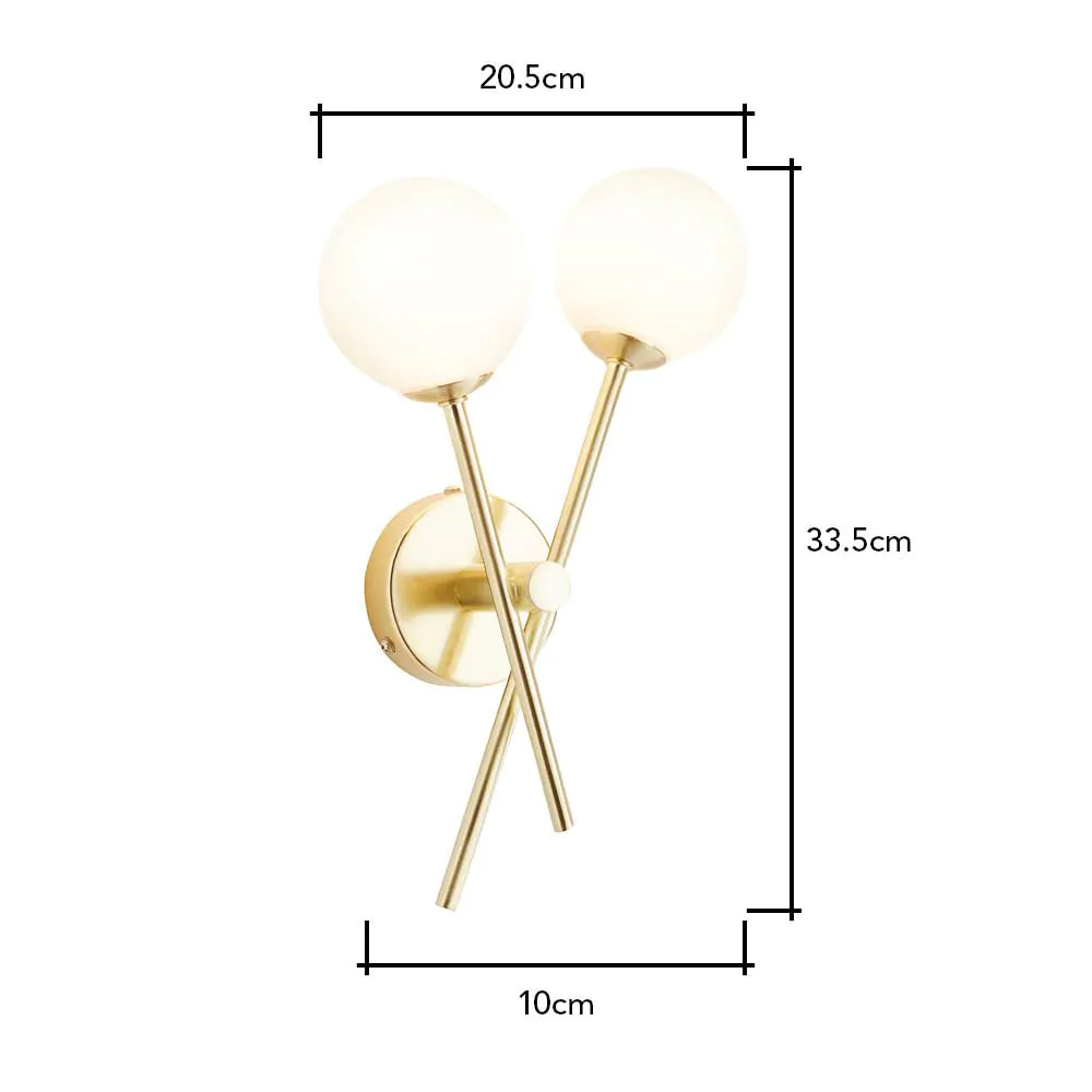 Nera Bathroom Wall Light, Satin Brass - Image 7