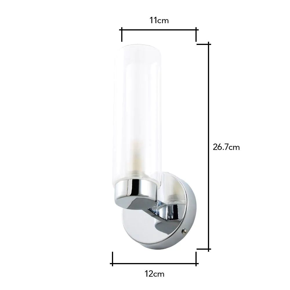 Riona Bathroom Wall Light, Chrome - Image 7