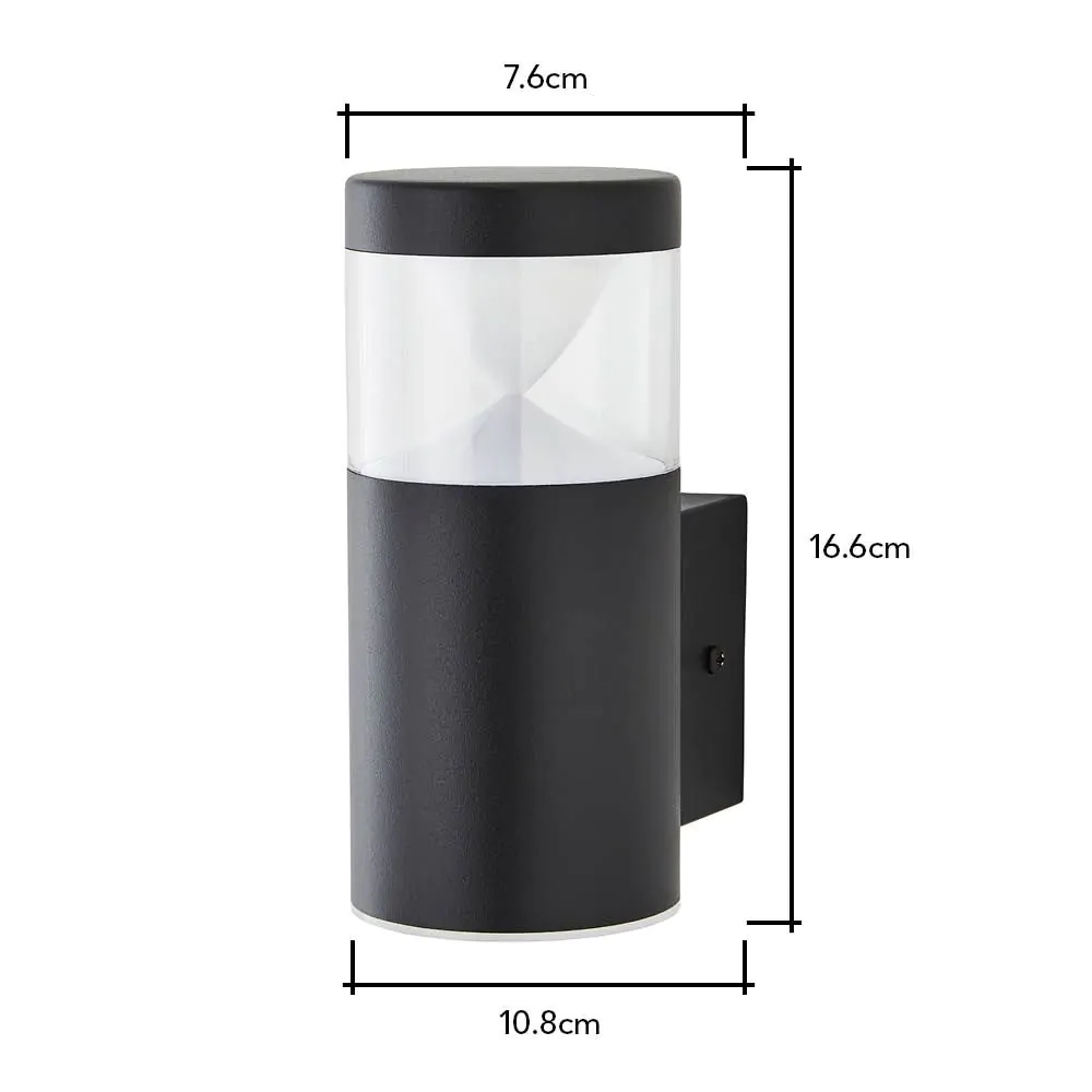 Asher Outdoor Wall Light, Black - Image 6