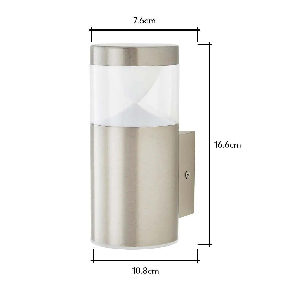 Asher Outdoor Wall Light, Stainless Steel - Image 6