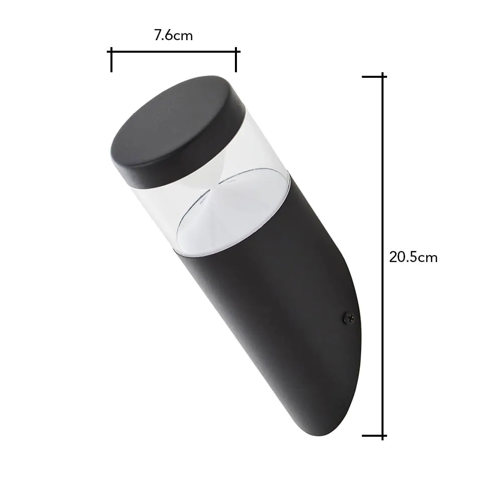 Asher Angled Outdoor Wall Light, Black - Image 6