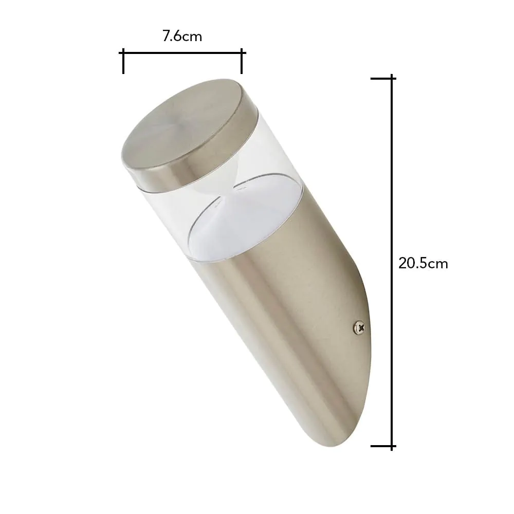 Asher Angled Outdoor Wall Light, Stainless Steel - Image 6