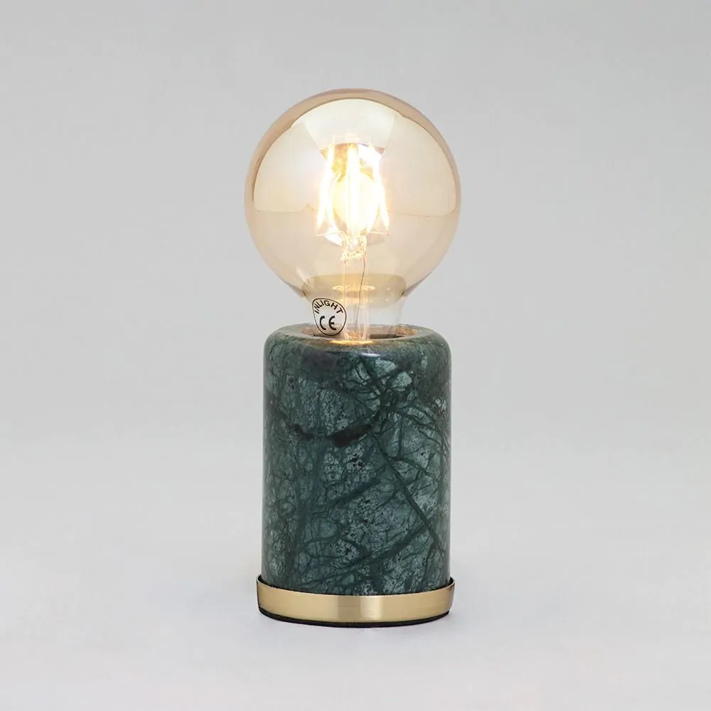 Romano Marble E27 Vessel Table Lamp With 80mm Bulb, Green - Image 3