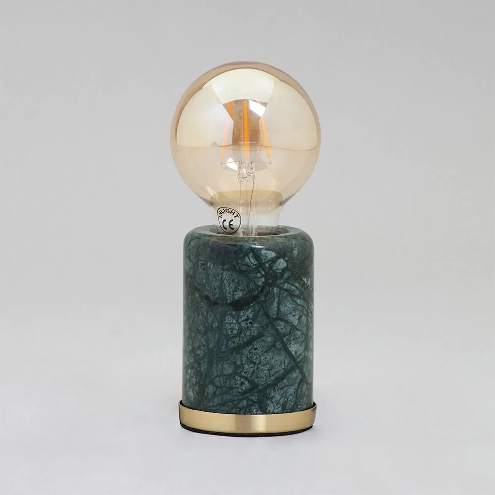 Romano Marble E27 Vessel Table Lamp With 80mm Bulb, Green - Image 4
