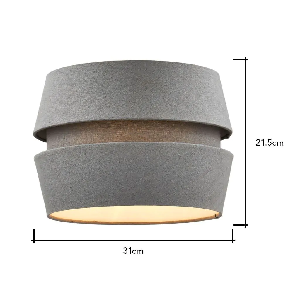 Three Layer Linen Easyfit Shade, Grey - Image 8