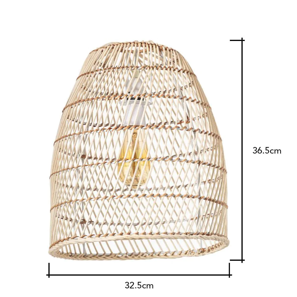 Rattan Tall Dome Easyfit Shade, Bleached Natural - Image 6