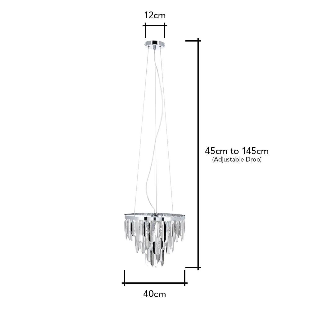 Beekham Ceiling Pendant Light, Chrome - Image 7