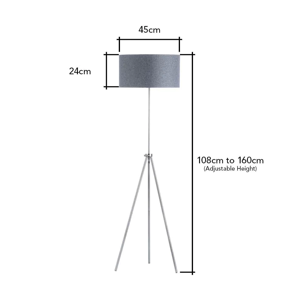 Pol Rise And Fall Tripod Floor Lamp, Brushed Steel - Image 8