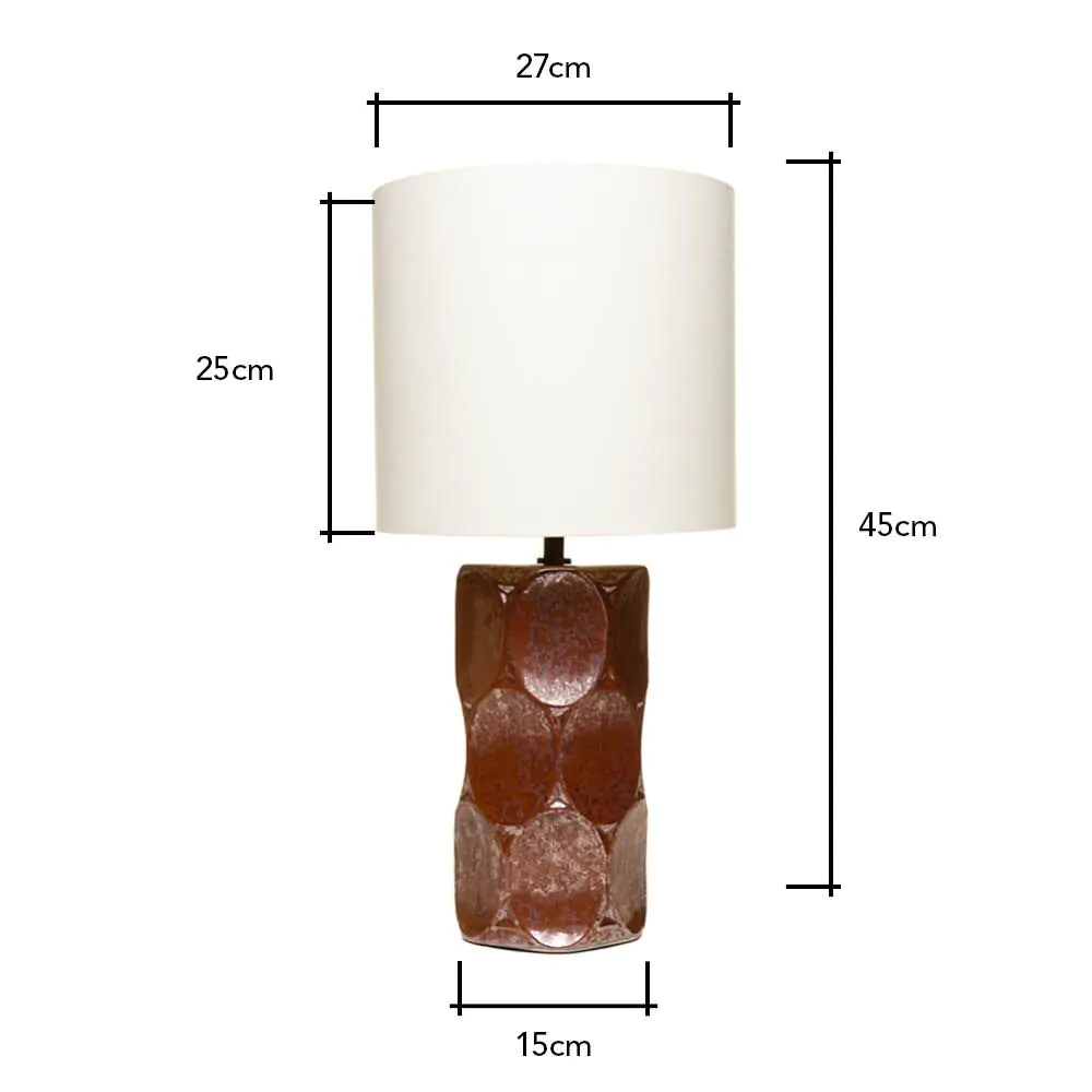 Alder Scalloped Table Lamp, Burnt Orange - Image 6