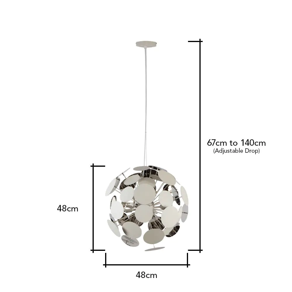 Sputnik Discs Ceiling Pendant Light, Matte White - Image 7