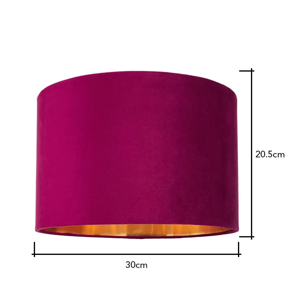 Velvet 30cm Easyfit Shade, Raspberry Red - Image 7