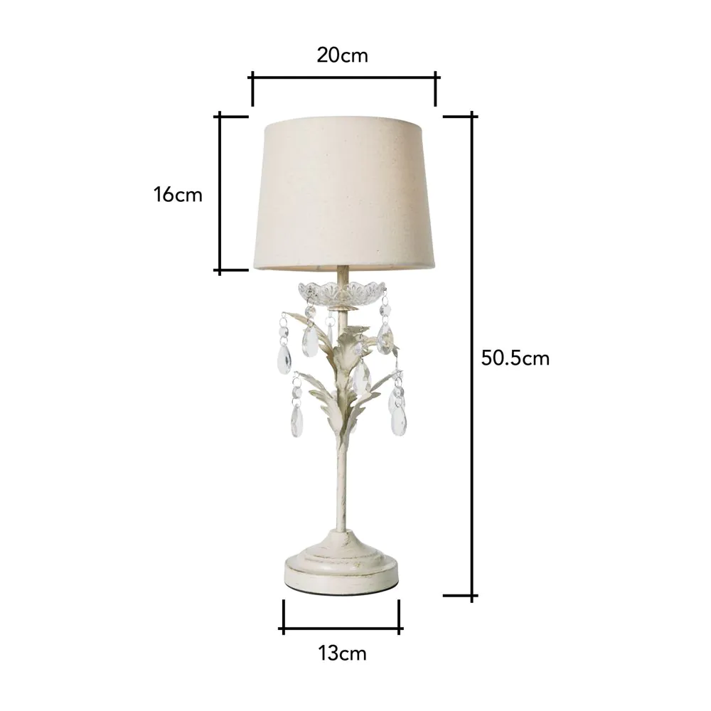 Paisley Table Lamp, Cream - Image 8