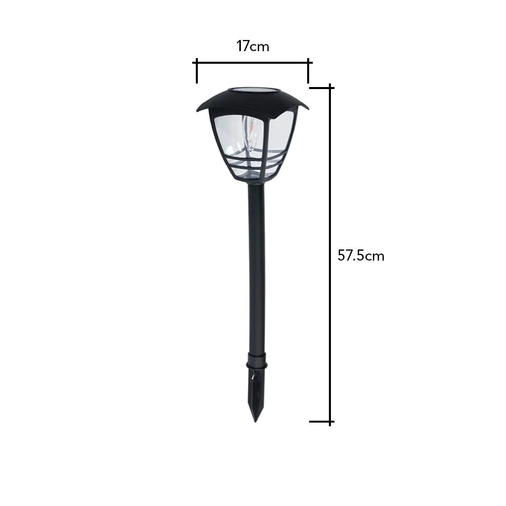 Alzir Outdoor LED Solar Spike Light, Black - Image 7