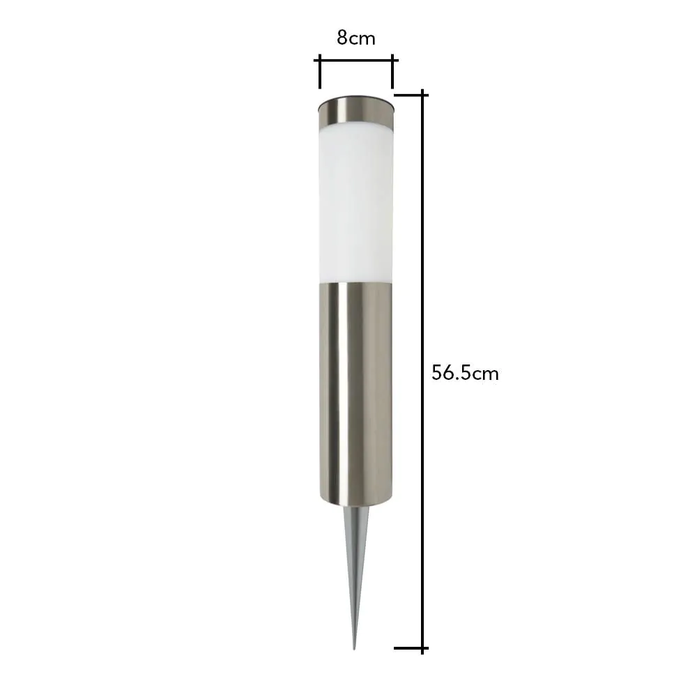 Nashi LED Outdoor Solar Ground Spike Light, Stainless Steel - Image 6