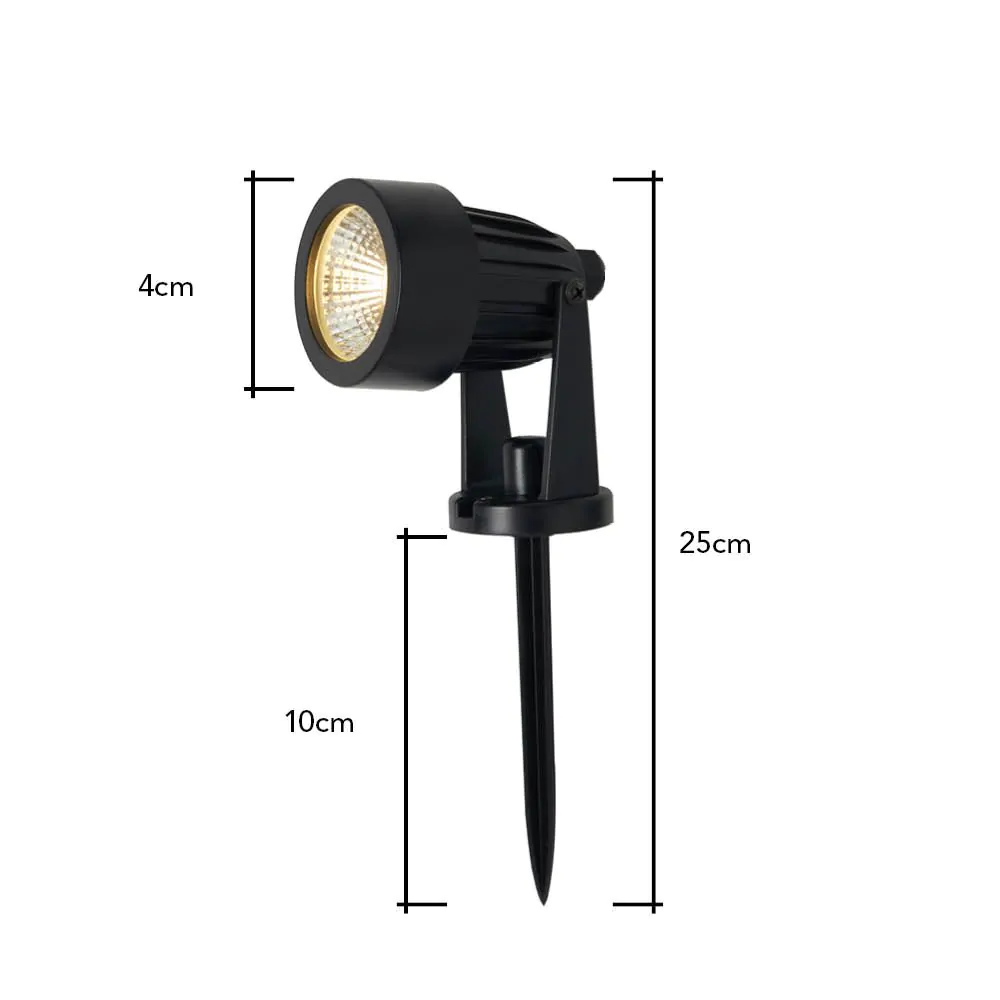 Claude RGB LED Outdoor Solar Garden Spike Light Kit, Black - Image 8