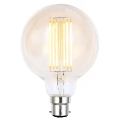6W LED BC B22 Vintage Filament Large Globe Bulb, Tinted