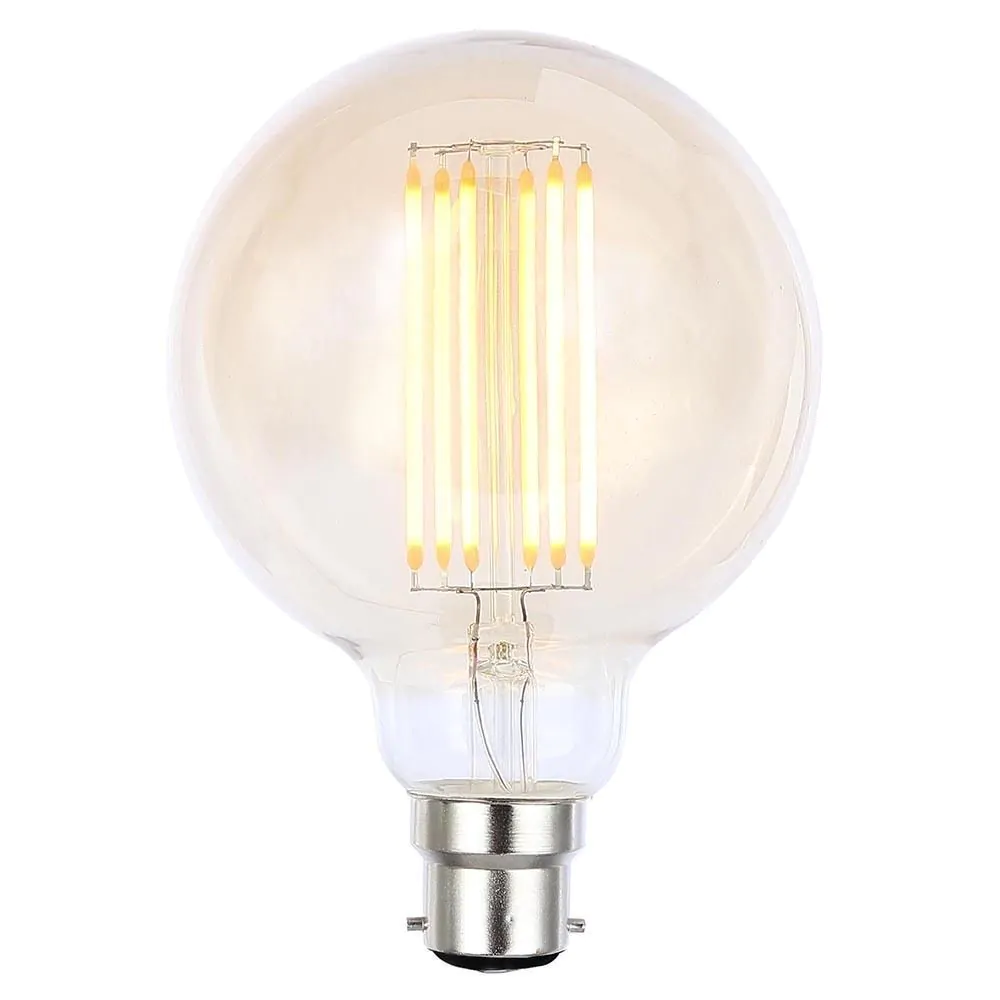6W LED BC B22 Vintage Filament Large Globe Bulb, Tinted