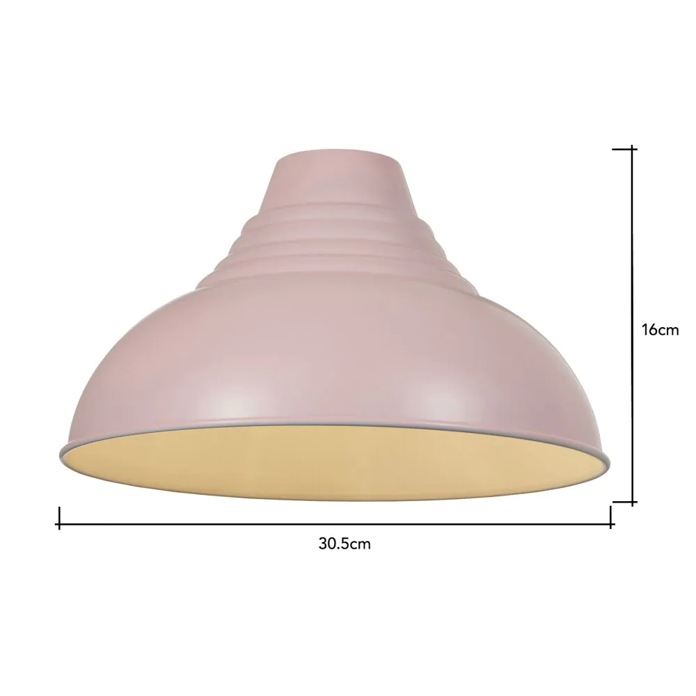 Glow Dome Easy Fit Ceiling Light Shade, Pink - Image 6